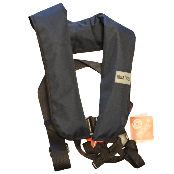 1852 uppblåsbar flytväst blå