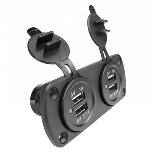 Dubbeluttag med två USB portar