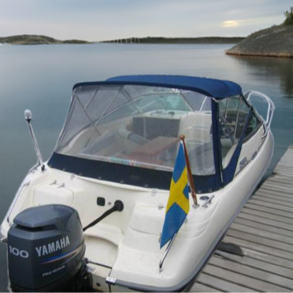 Akterkapell i blått till Bella 620 DC