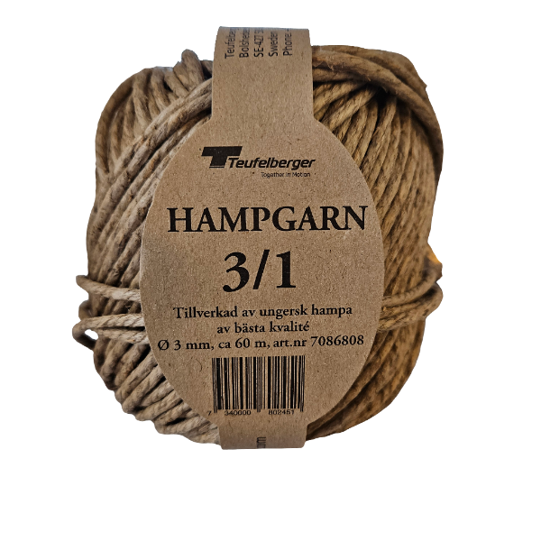 Hampegarn 3/1 3mm 60m