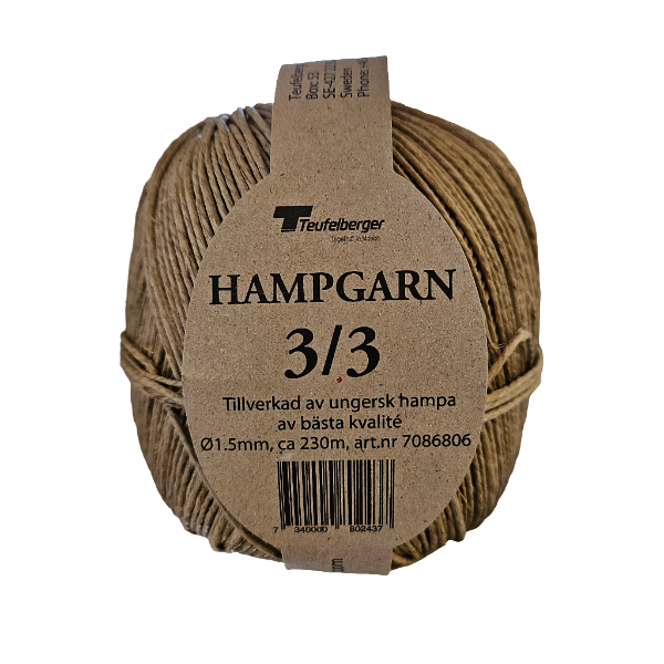 Hampegarn 3/3 1,5 mm 230 m