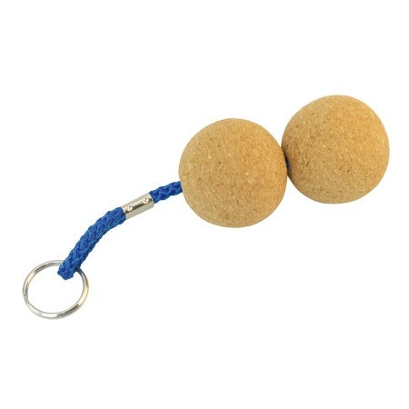 Double cork ball keychain