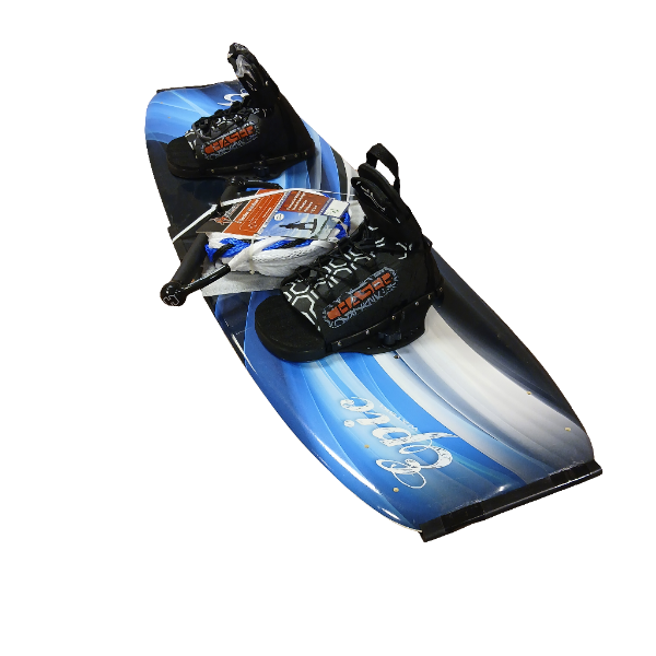 Wakeboard med lina och bindning