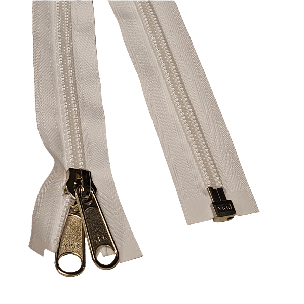 YKK spiraldragkedja med kromad löpare