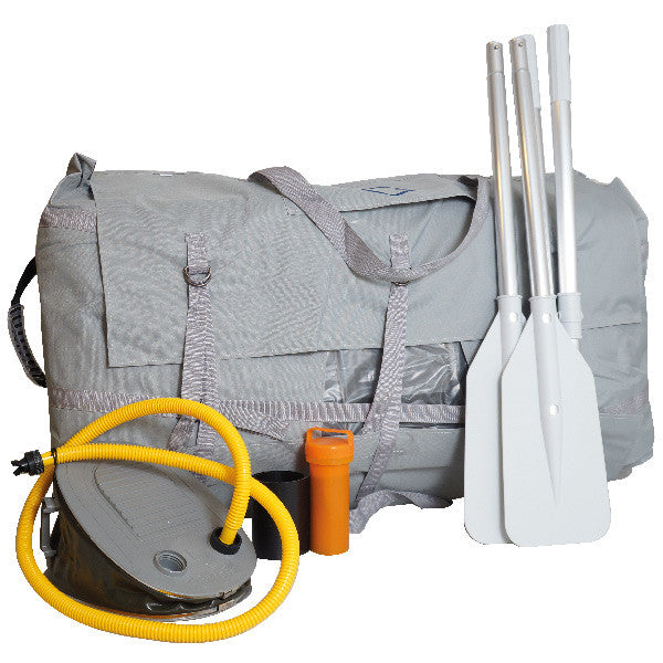 Aquaquick Searover aluminium RIB ihoppackad i sin väska