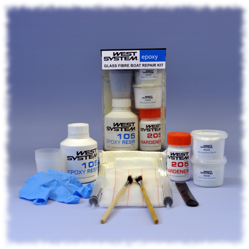 Glass fibreboat repair kit