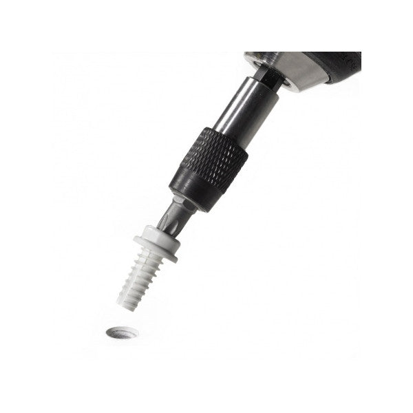 En tryckknappsunderdel med skruv