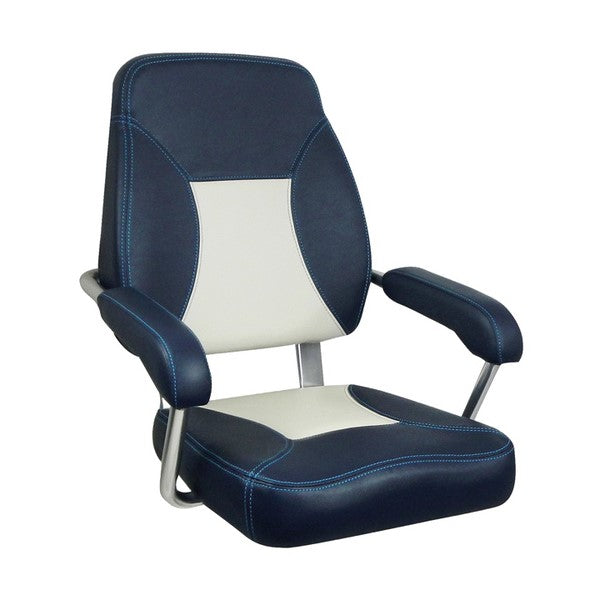 ESM båtstol mini mojo med fasta armstöd navy/light grey