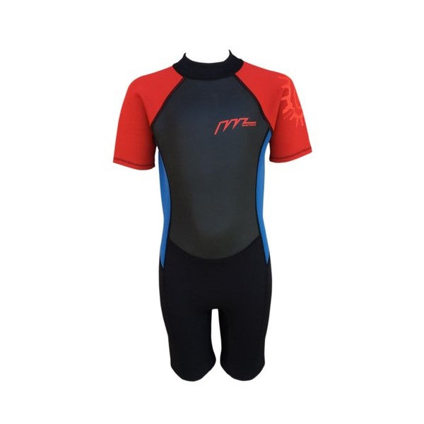 Junior våtdräkt, kort modell med 3 mm neopren, perfekt för tubåkning, vattenskidor och wakeboard.