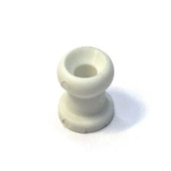 Norsk knapp i vit plast