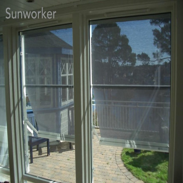 Screenväv Sunworker skyddar mot solen men går att se igenom