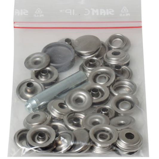 Push buttons with tool - nickel plated