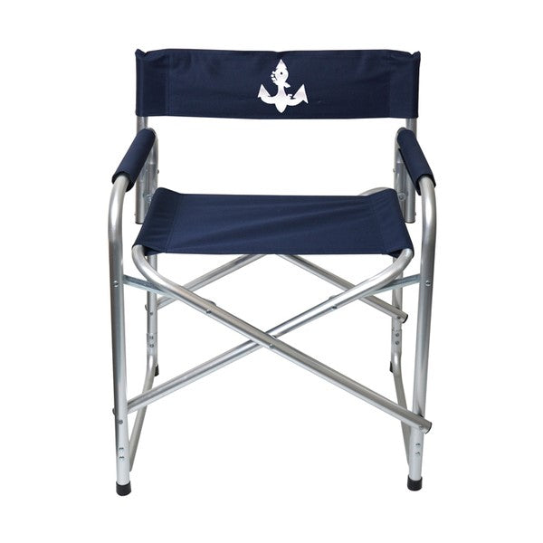 Däckstol blå aluminium