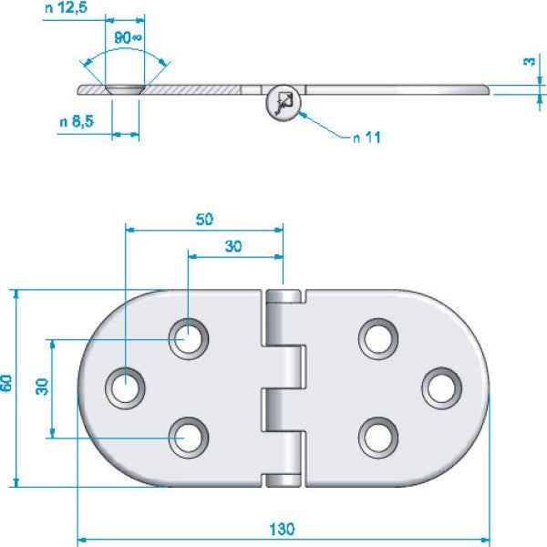 Mått på gångjärn