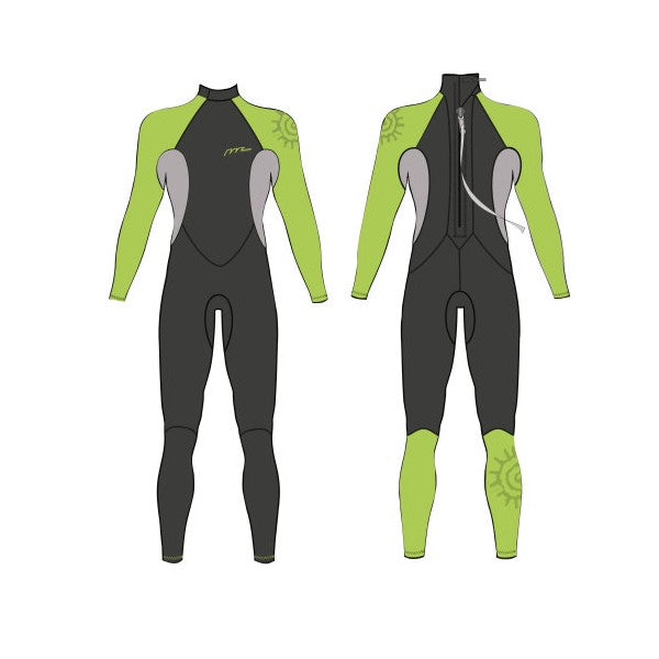 dam våtdräkt 3-2 med långa ärmar och ben