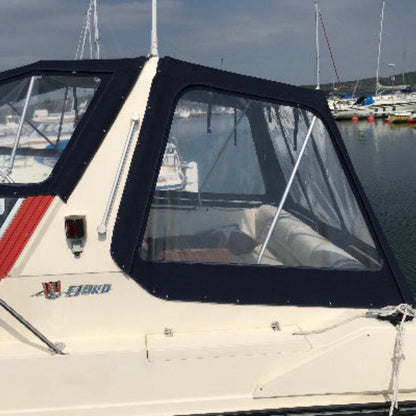 Aft canopy and softtop for Fjord 900 Dolphin manufactured by Seaside Marin