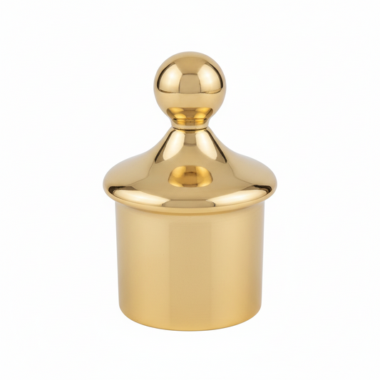 Ändbeslag kula i mässing till trappräcke