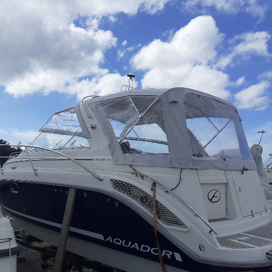 Softtop & akterkapell i ljusgrått till Aquador 28 DC