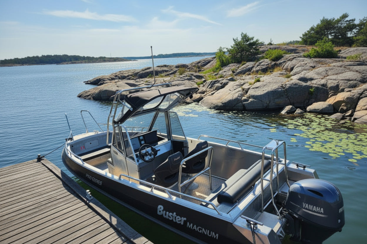 Svart spryhood till Buster Magnum Pro