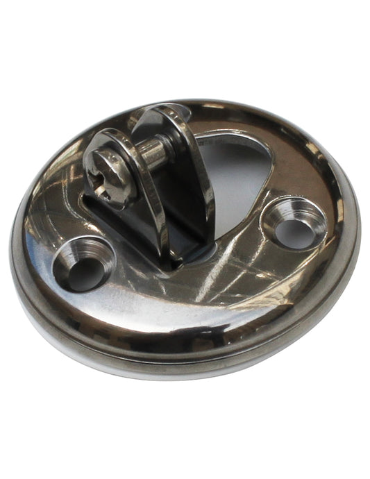 Runt däcksbeslag med 3 skruvhål