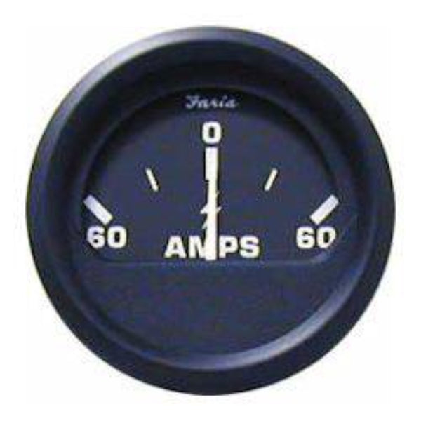 Faria Amperemätare Euro design 52 mm