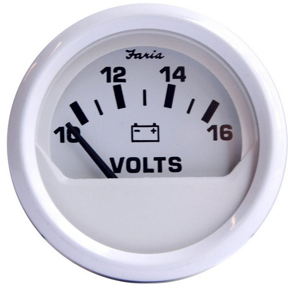 Faria Voltmeter vit 52 mm