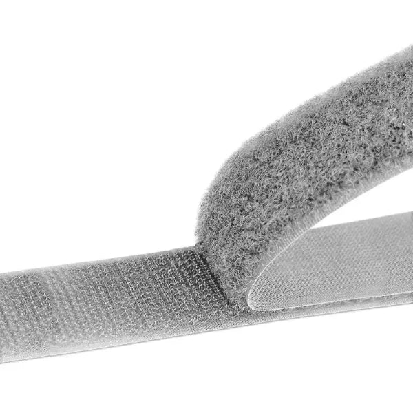 Kardborreband akryl loop grå - 25 meter