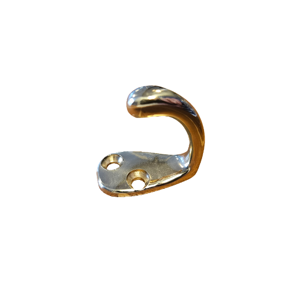 Klädkrok I polerad mässing