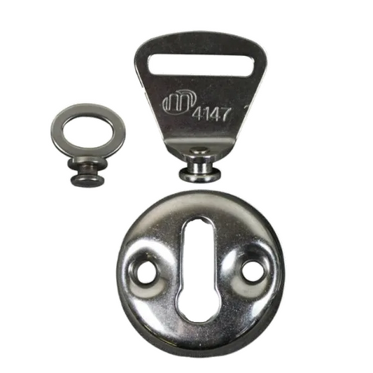Keyhole fittings, webbing rope