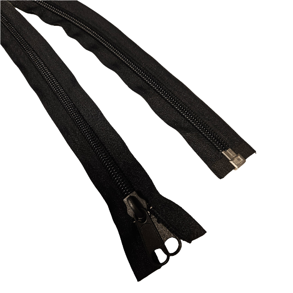 Spiraldragkedja, svart