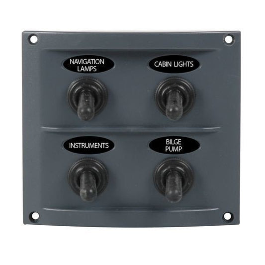 Elpanel stänktät med 4 kontakter