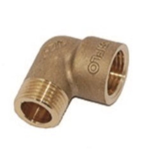 Mässingskoppling i 90 g vinkel