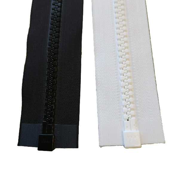 YKK split zipper white for boat cover