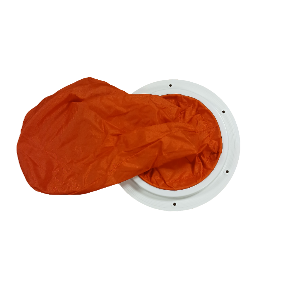 Inspektionslucka med tyg påse