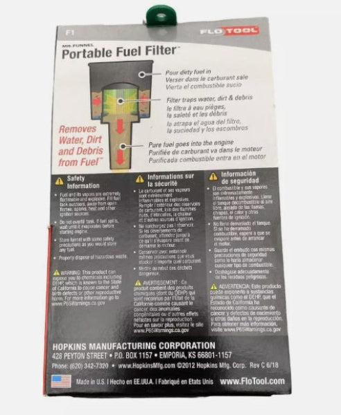 Portabelt bränslefilter