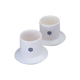 Burkhållare, vit plast med sugkopp 2st