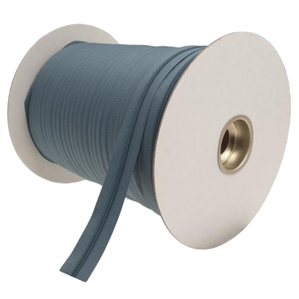 Rulle med grå dragkedja