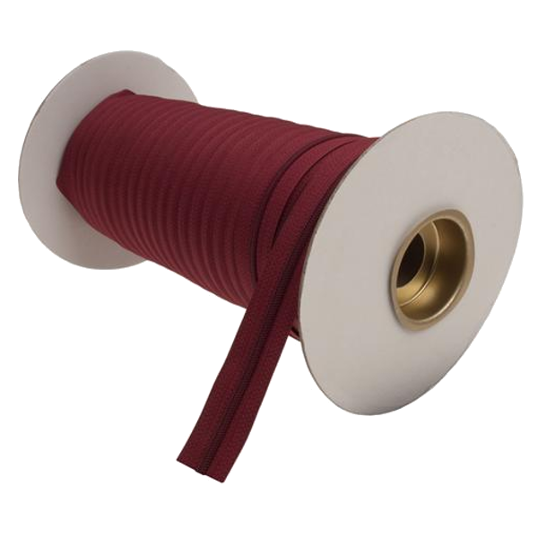 rulle med vinröd dragkedja