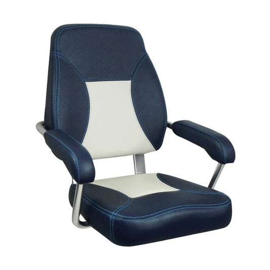 ESM båtstol mini mojo med fasta armstöd navy/light grey