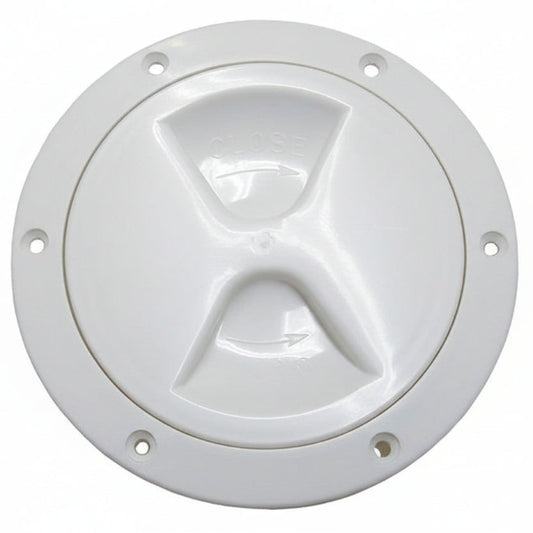 Inspektionslucka med synliga skruvhål