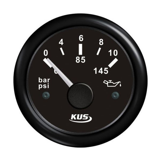 Svart oljetrycksmätare till båt