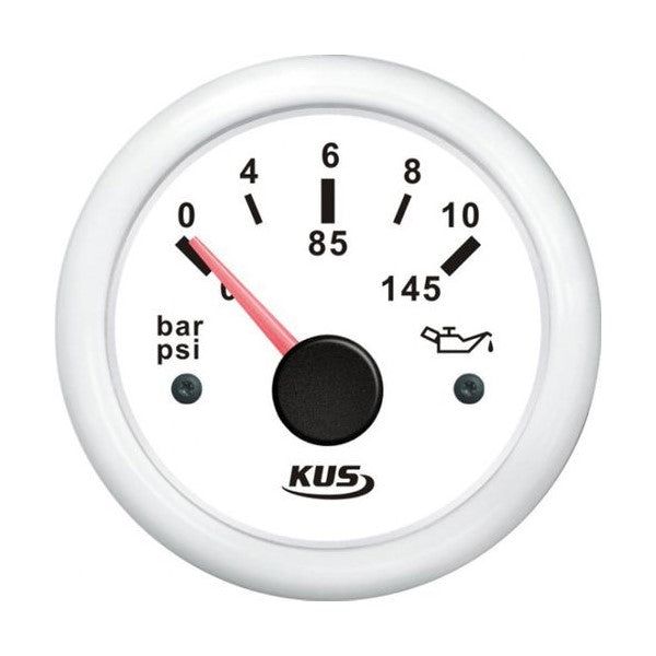 Vit oljetrycksmätare till båt