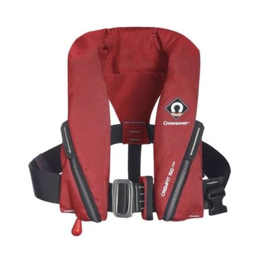 Auto. life jacket, crewfit 150n junior, harness, red