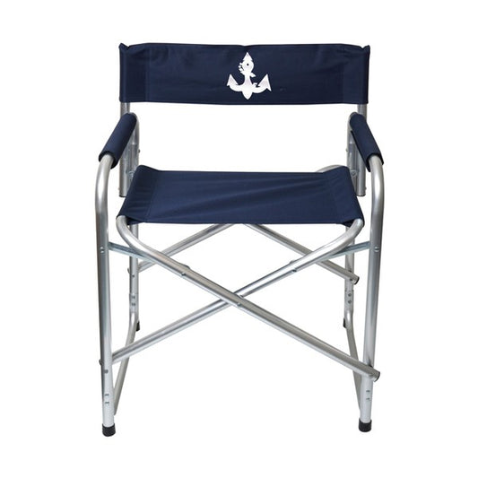 Däckstol blå aluminium