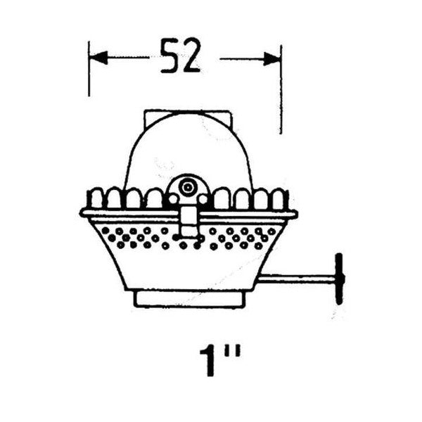 DHR brännare i mässing 1'