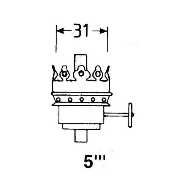 DHR brännare i mässing 5'