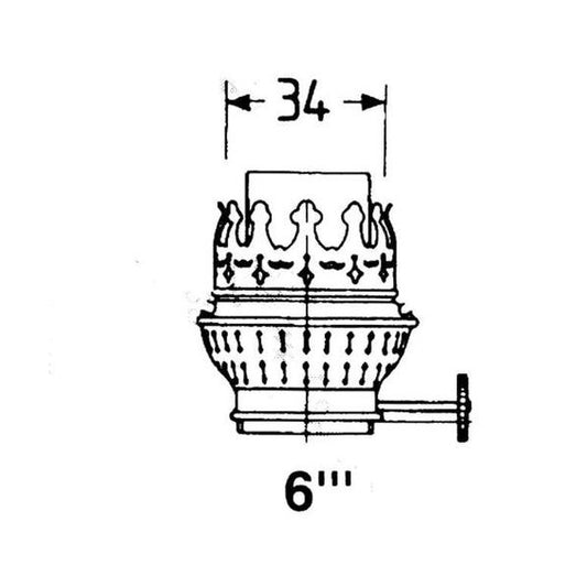 DHR brännare i mässing 6'