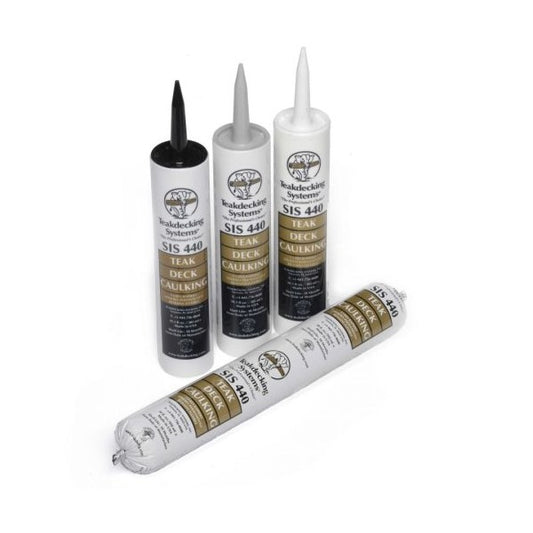 flera tuber med fogmassa från teak decking systems