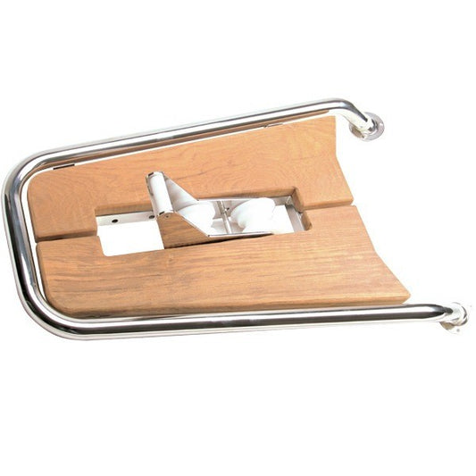 Peke i teak med ankarrulle