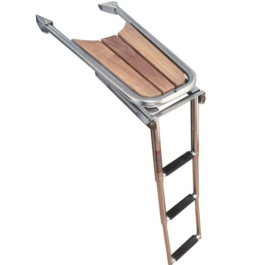 Peke i teak med stege